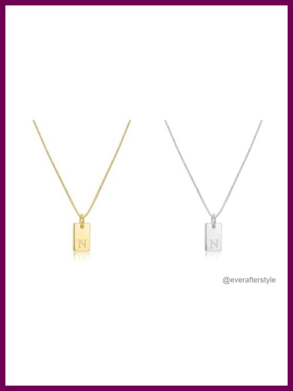 14K Gold & Silver Plated Initial Necklace Dainty Letter Pendant Layering Jewelry